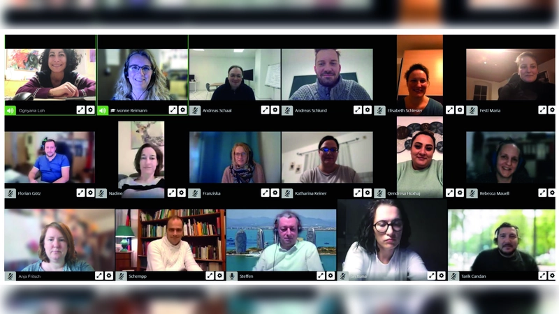 Der neue Elternbeirat der Grund- und Mittelschule in seiner konstituierenden Sitzung.  (Foto: privat)