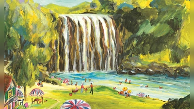 Diese Illustration ist ebenfalls in der Ausstellung „Am großen Strom” zu bewundern. (Foto: 2019 Hiroshi Osada/Ryoji Arai (Illustratoren))