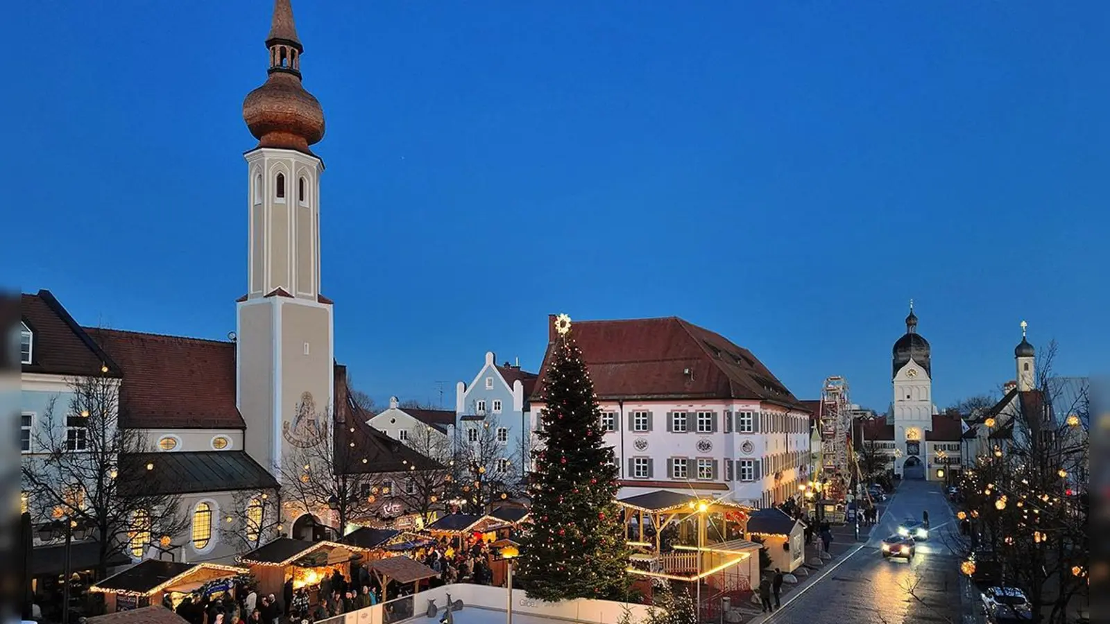 Ein Lichtermeer am Schrannenplatz. (Foto: Gerd König)