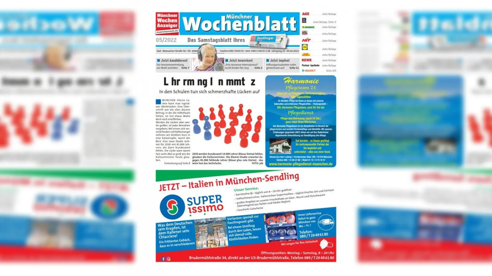 Zum Lehrermangel machten die Münchner Wochenanzeiger einen redaktionellen Schwerpunkt mit vielen Statements. (Foto: MüWo)