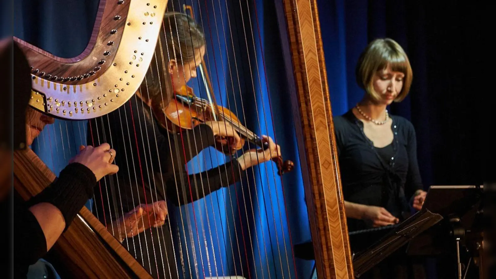 Lisa Schöttel (r.) und ihr Ensemble Vielsaitig gehören zu den Künstlern, die der Otterfinger Kulturwoche schon seit Jahren die Treue halten. (Foto: Manfred Lenzer)