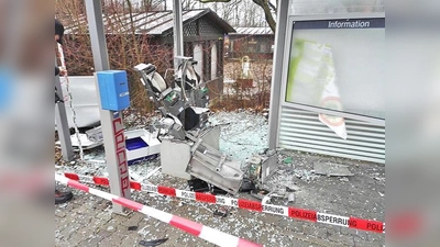 So sah es am 16. Februar aus, nachdem der erste Fahrkartenautomat gesprengt worden war. Am Sonntag wurde nun der zweite in die Luft gejagt. 	 (Foto: Landeskriminalamt)