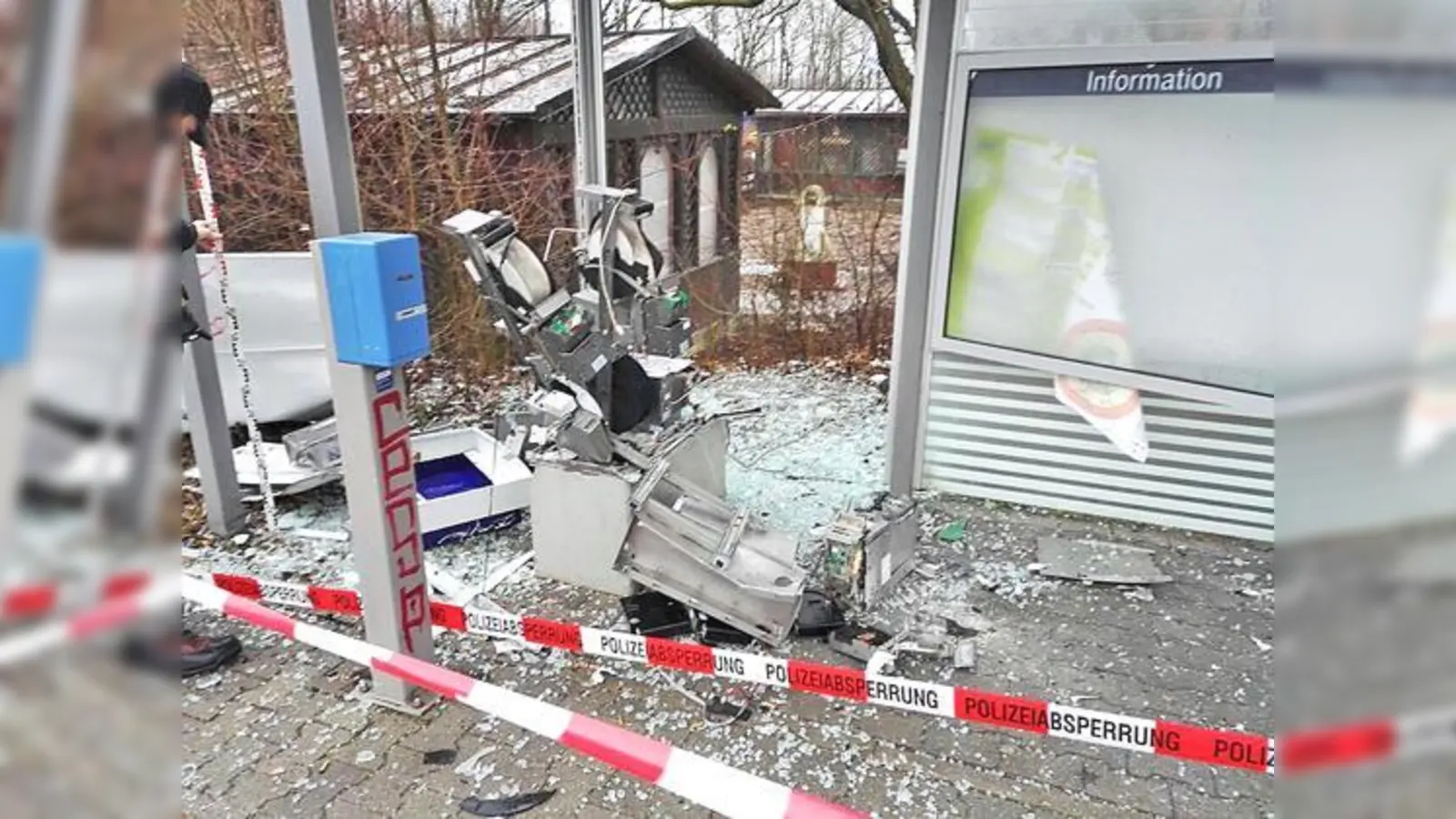 So sah es am 16. Februar aus, nachdem der erste Fahrkartenautomat gesprengt worden war. Am Sonntag wurde nun der zweite in die Luft gejagt. 	 (Foto: Landeskriminalamt)