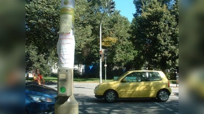 Ein taktiles Signal und eine längere Grünphase fordert das Stadtteilgremium an der Ampel vor der Dom-Pedro-Schule, Ecke Frundsberg-/Dom-Pedro-Straße. (Foto: bb)