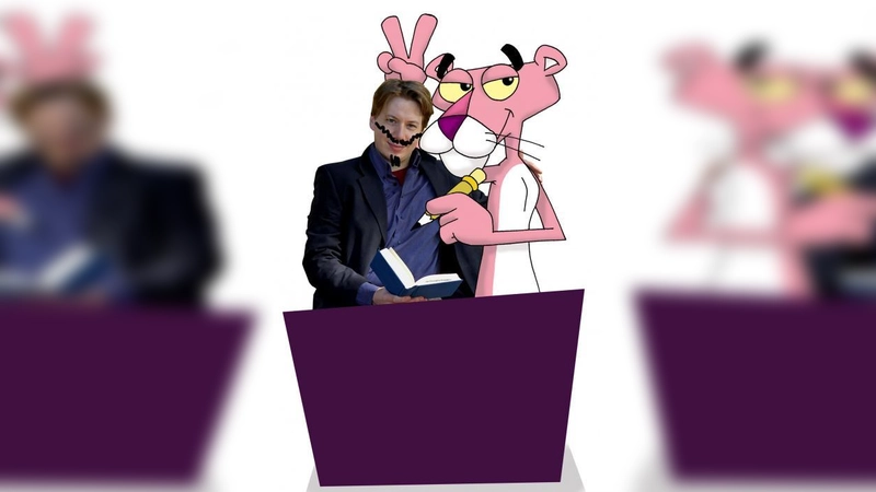 Beim „Tag der Bibliotheken“ kommt auch Till Turnschuh mit seiner Pink Panther Poetry nach Germering und zeigt Cartoon-Filme für die ganze Familie. (Foto: pi)
