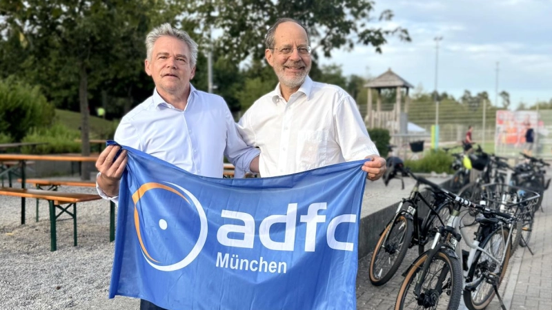 Klaus Hösl (links) und David Cole sind die Sprecher der neuen ADFC-Ortsgruppe Grasbunn. (Foto: ADFC/Oliver Bertram)