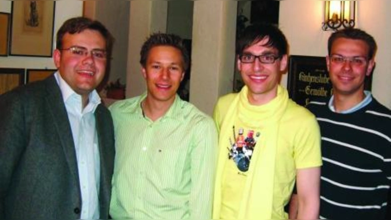 JU-Bezirksvorsitzender Tobias Weiß, Peter Auer, Alexander Kunkel und Sven Wackermann (v.l.). (Foto: pi)