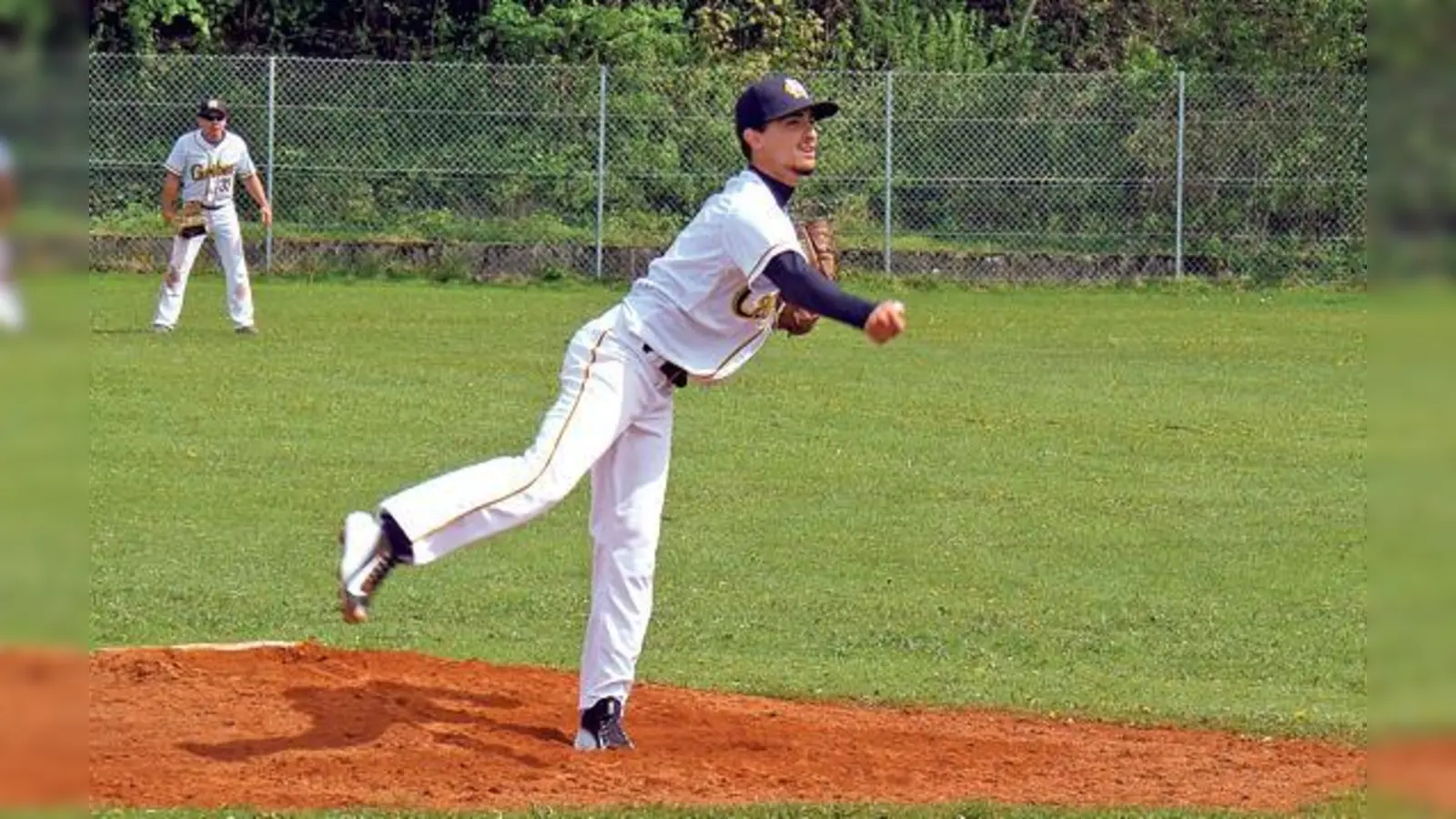 Der spanische Werfer Aaron Leon zeigte eine herausragende Leistung gegen die Atomics. Er gab nur zwei Punkte ab beim 5 zu 2 Sieg der Caribes.	 (Foto: Caribes)