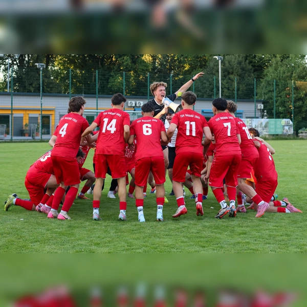 Nach Spielabpfiff wurde ausgelassen gefeiert. (Foto: TSV)