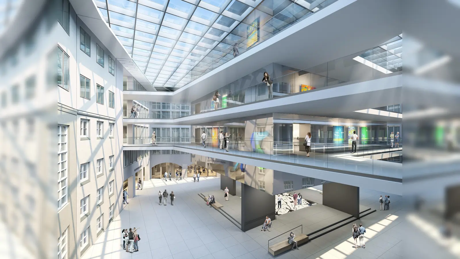 Visualisierung des künftigen Atriums des Stadtmuseums. (Grafik: Auer Weber)