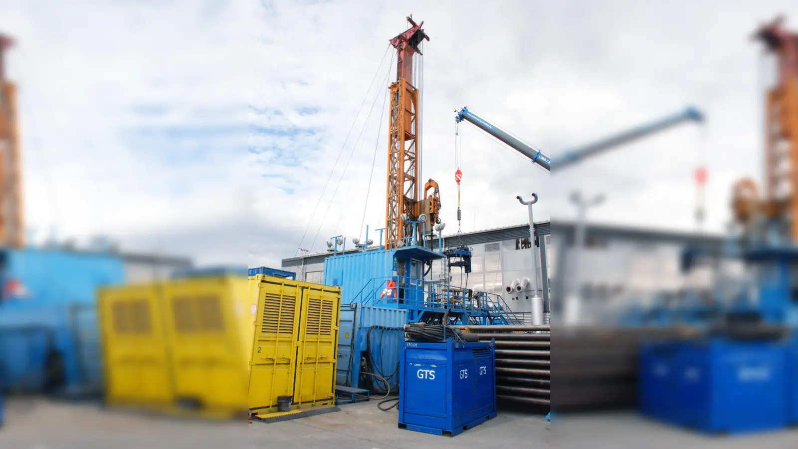 Das Bohrgerät der Firma Daldrup, mit dem die Förderbohrung überarbeitet wird. (Foto: Gemeindewerke )