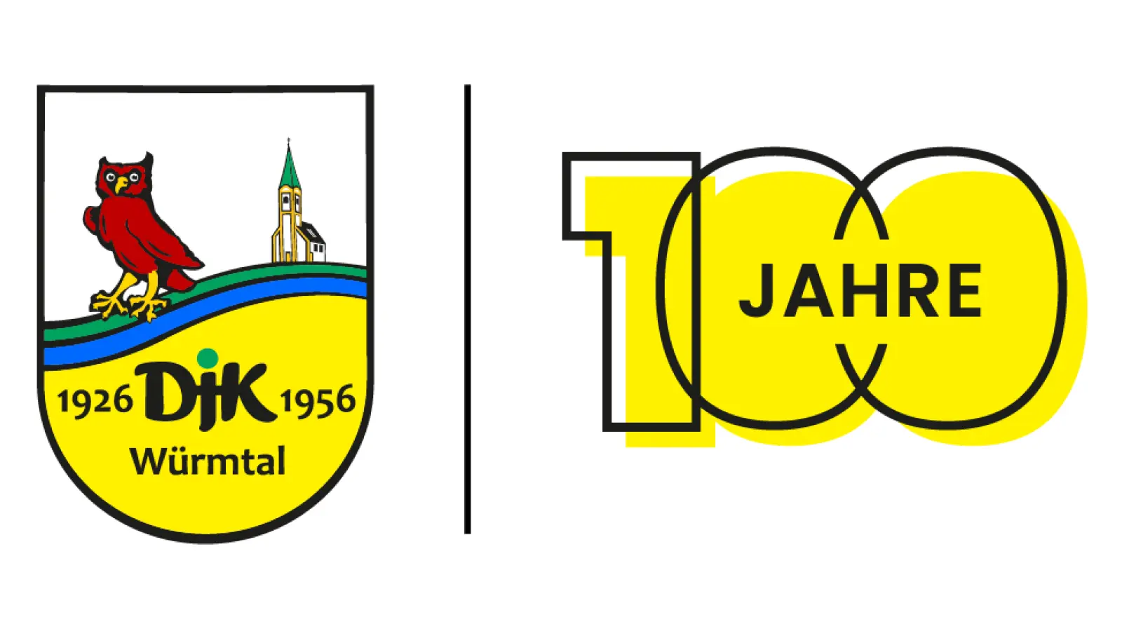 Im Rahmen des Jubiläumsjahres präsentiert die DJK Würmtal auch ein 100-Jahre-Logo, das Tradition und Zukunft verbindet. Es wird in dieser Kombination mit dem Vereinswappen alle Veranstaltungen und Publikationen rund um das Jubiläum begleiten. (Foto: DJK)