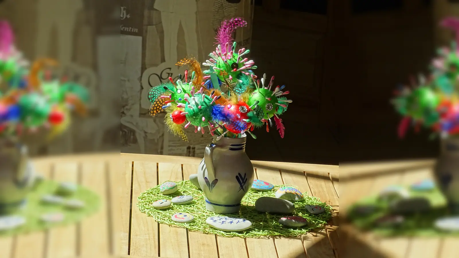 Kunst in der nbh-Tagespflege: „Coronablumen“  (Foto: nbh )