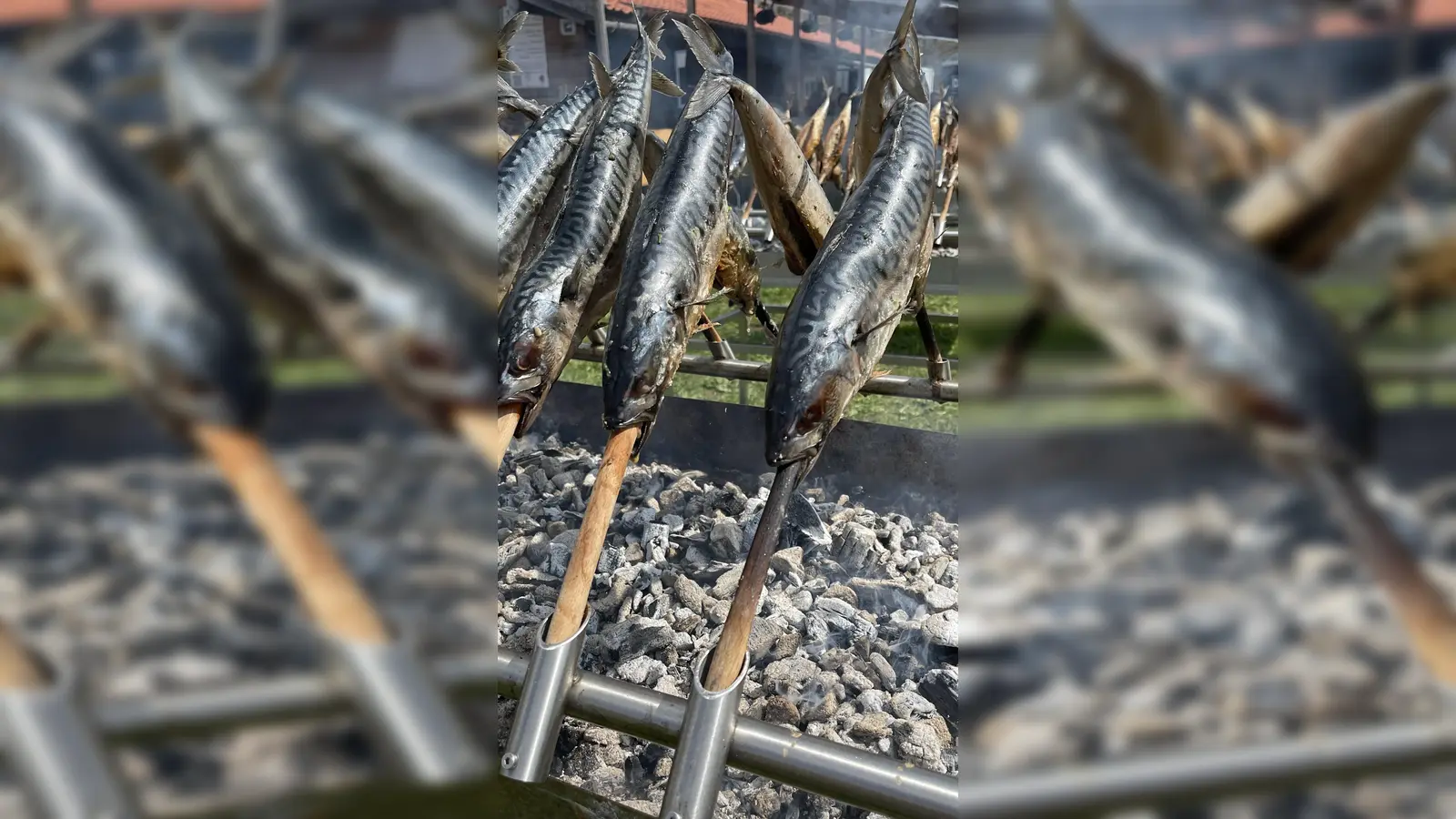 Frisch gemachten Steckerlfisch gibt es beim Weiherfest in Sauerlach. (Foto: hw)