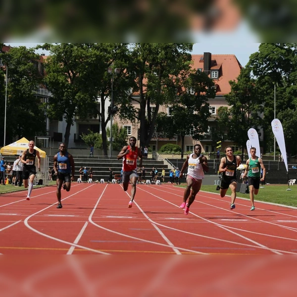 Top-Sprinterinnen und -Sprinter sind beim Ludwig-Jall-Sportfest am 24. Mai im Dantestadion dabei. (Foto: Axel Kindermann)