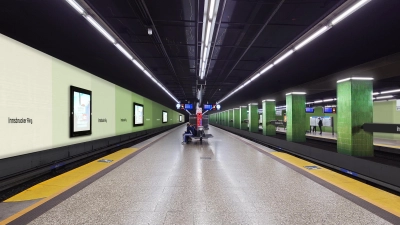 Im Zuge der Sanierung bekommt der U-Bahnhof Innsbrucker Ring auch ein neues Gesicht. (Bild: SWM/MVG)