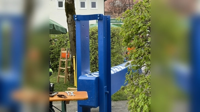 Bevor gefeiert werden kann, muss der Maibaum aber erst einmal in seine aufrechte Position gebracht werden.  (Foto: hw)