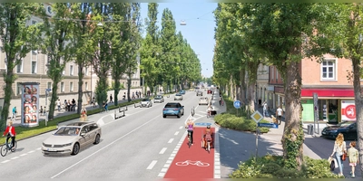 So soll die Lindwurmstraße aussehen, wenn das Oktoberfest beginnt. (Foto: formstadt architekten)