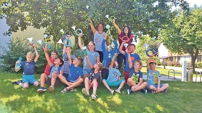 Zwölf Kinder haben einen musikalischen Vormittag im Plieniniger Bürgerhaus erlebt.	 (Foto: Musikkapelle Gelting)