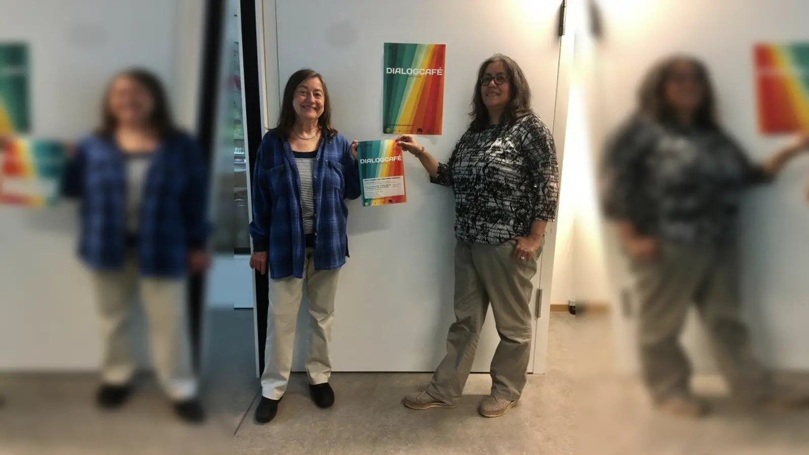 Christiane Kemper (l.) und Sara Béltran freuen sich, dass das Dialogcafé im Guardini90 wieder startet. (Foto: Guardini90)