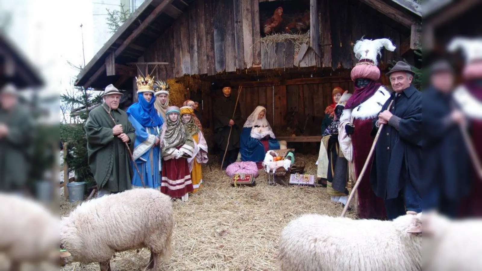 Das Herz des Andechser Christkindlmarktes ist die „Lebende Krippe”. (Foto: © Gemeinde)