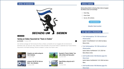 Jubiläum: Fanblog feiert sechsjähriges Bestehen.  (Quelle: Screenshot sechzger.de)