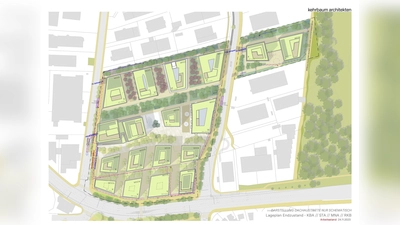 Am Ortseingang von Starnberg gelegen sollen die 13 Gebäude von „moosaik” den Standort aufwerten. (Die Bezeichnungen wurden aus technischen Gründen von „MOO” in MOS” umbenannt. Die Nummerierungen blieben unverändert (Foto: Kehrbaum Architekten)