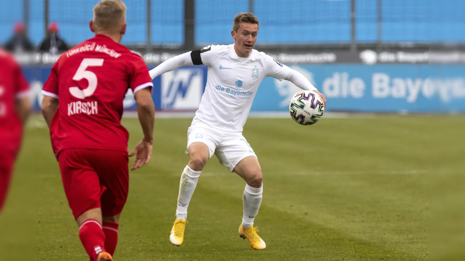 Torpremiere in der Dritten Liga: Fabian Greilinger. (Foto: Anne Wild)