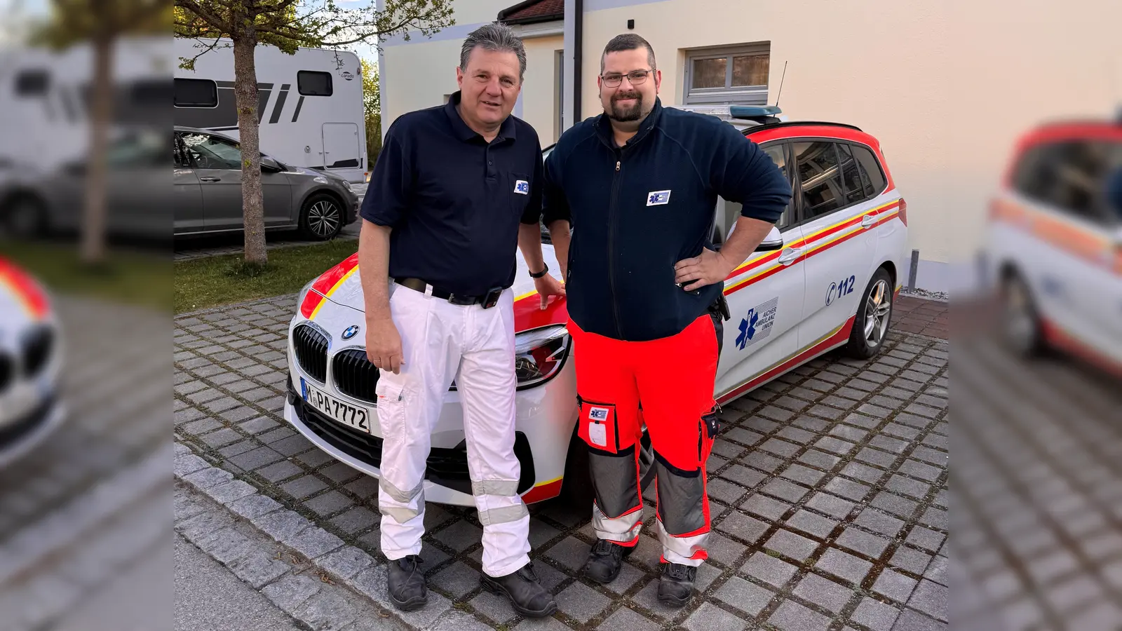 Bürgermeister Helmut Zech (l.) begleitete First Responder Johannes Rupp einen Tag lang. (Foto: Gemeinde Pfaffenhofen a. d. Glonn)