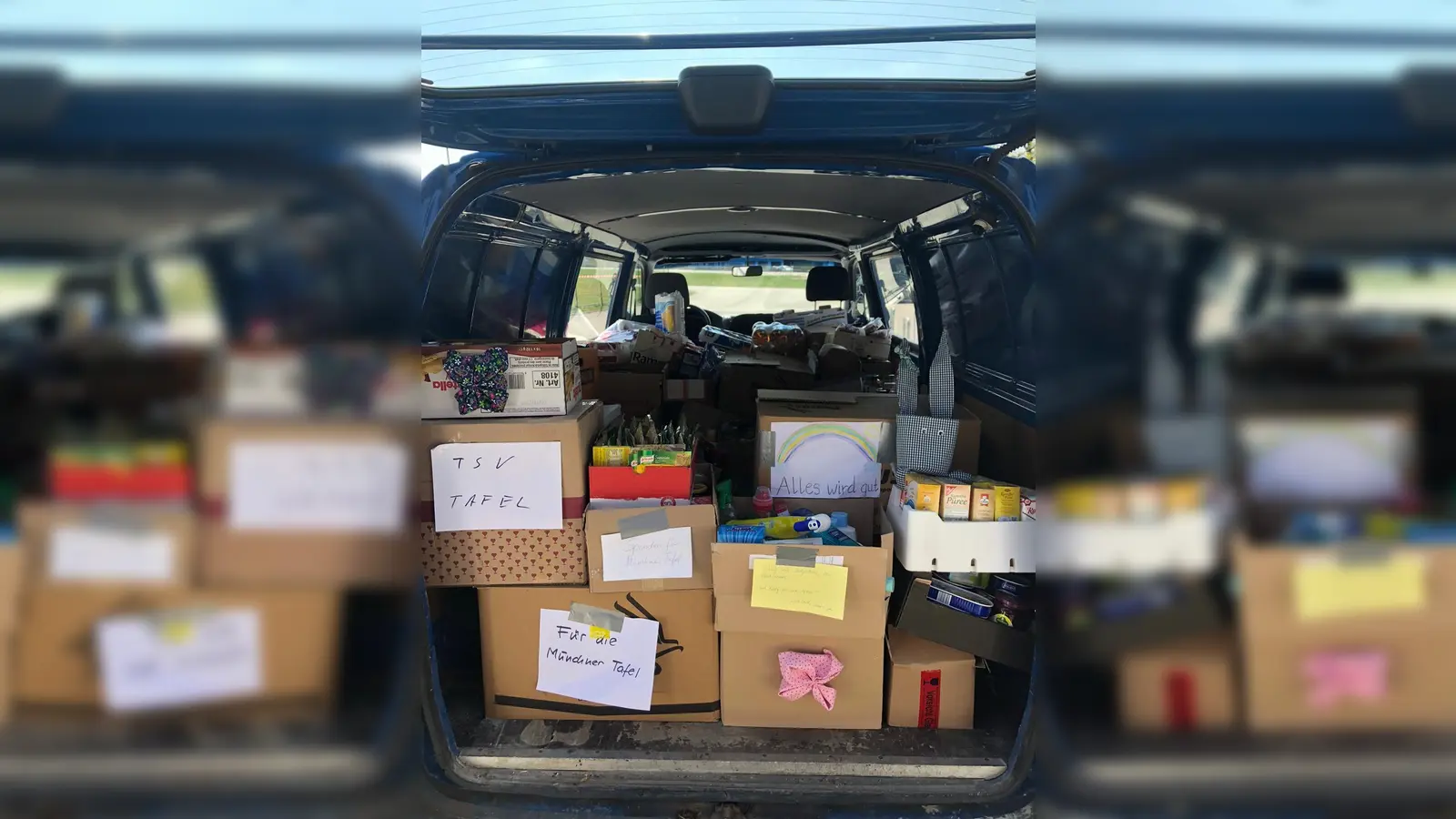 Spendenaktion für die Münchner Tafeln. Die Sportvereine ließen sich so einiges einfallen. (Foto: privat)