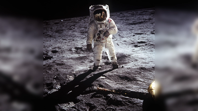 An die erste Mondlandung (hier der US-amerikanische Astronaut Buzz Aldrin) erinnern bis Mitte Juli mehrere Veranstaltungen in München. (Foto: NASA/gemeinfrei)