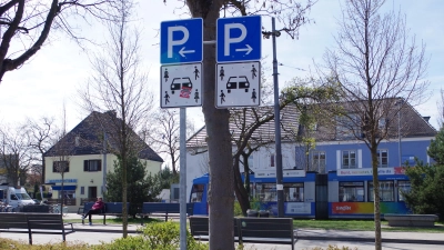 Viele Bürger können mit diesem Schild (2020 in der Straßenverkehrsordnung aufgenommen) am Willibaldplatz bisher noch nichts anfangen. (Foto: kö)