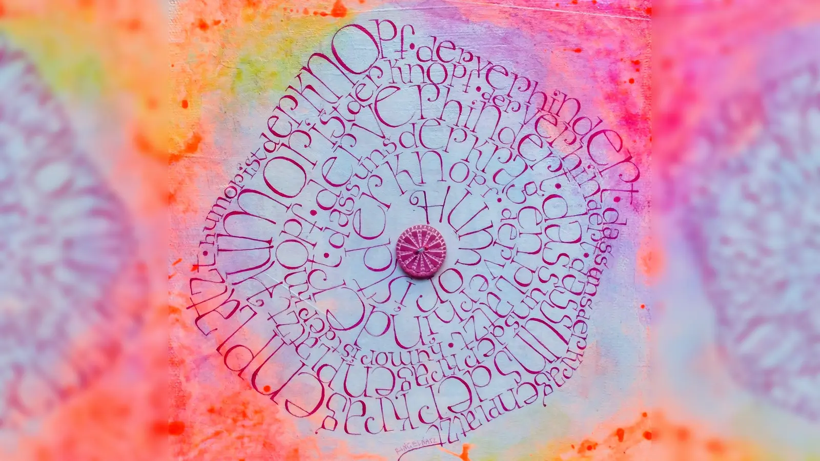 „Humor ist der Knopf, der verhindert, dass uns der Kragen platzt”: Kathrin Balling zitiert in diesem Werk den Autor Joachim Ringelnatz. (Foto: Balling)