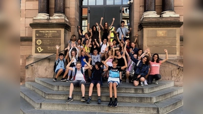 Das erfolgreiche Team des MTG beim Landeswettbewerb Mathematik Bayern 2019. (Foto: MTG München)