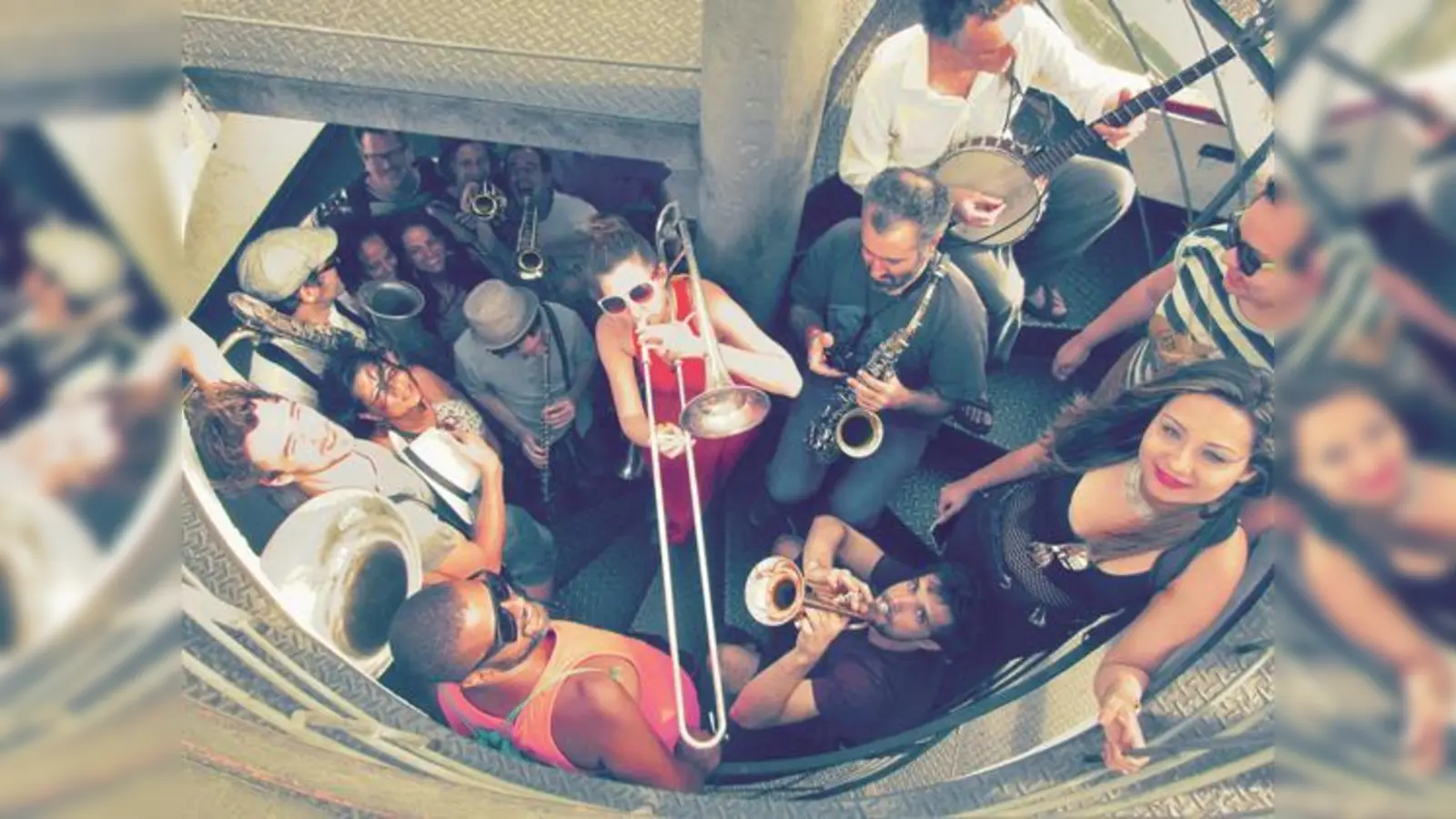 Express Brass Band zu Gast bei den Südbayerischen Wohn- und Werkstätten.	 (Foto: © Wolfgang Ramadan)