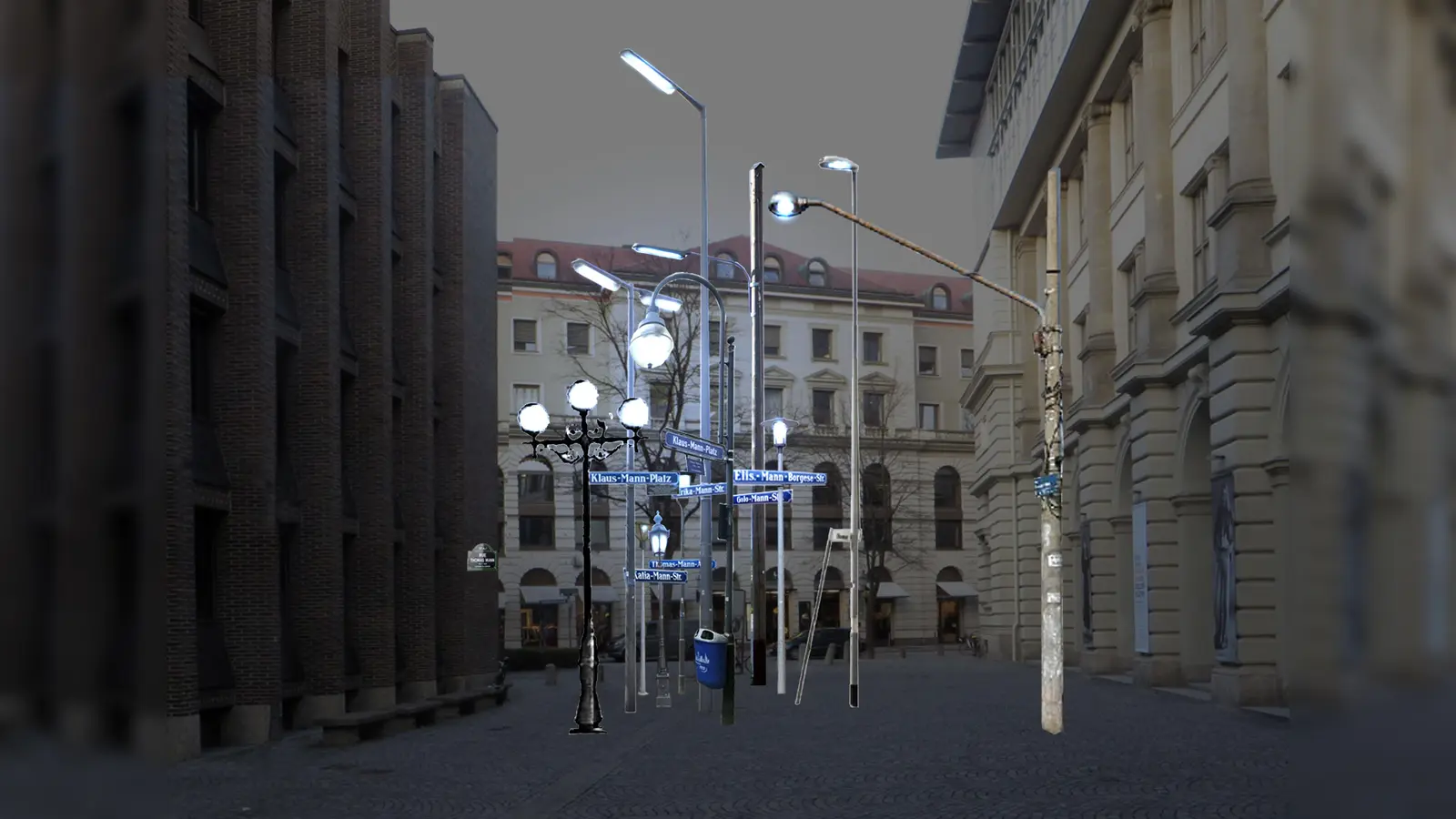 So soll das "Denkmal für die Familie Mann" aussehen. (Grafik: Albert Coers)