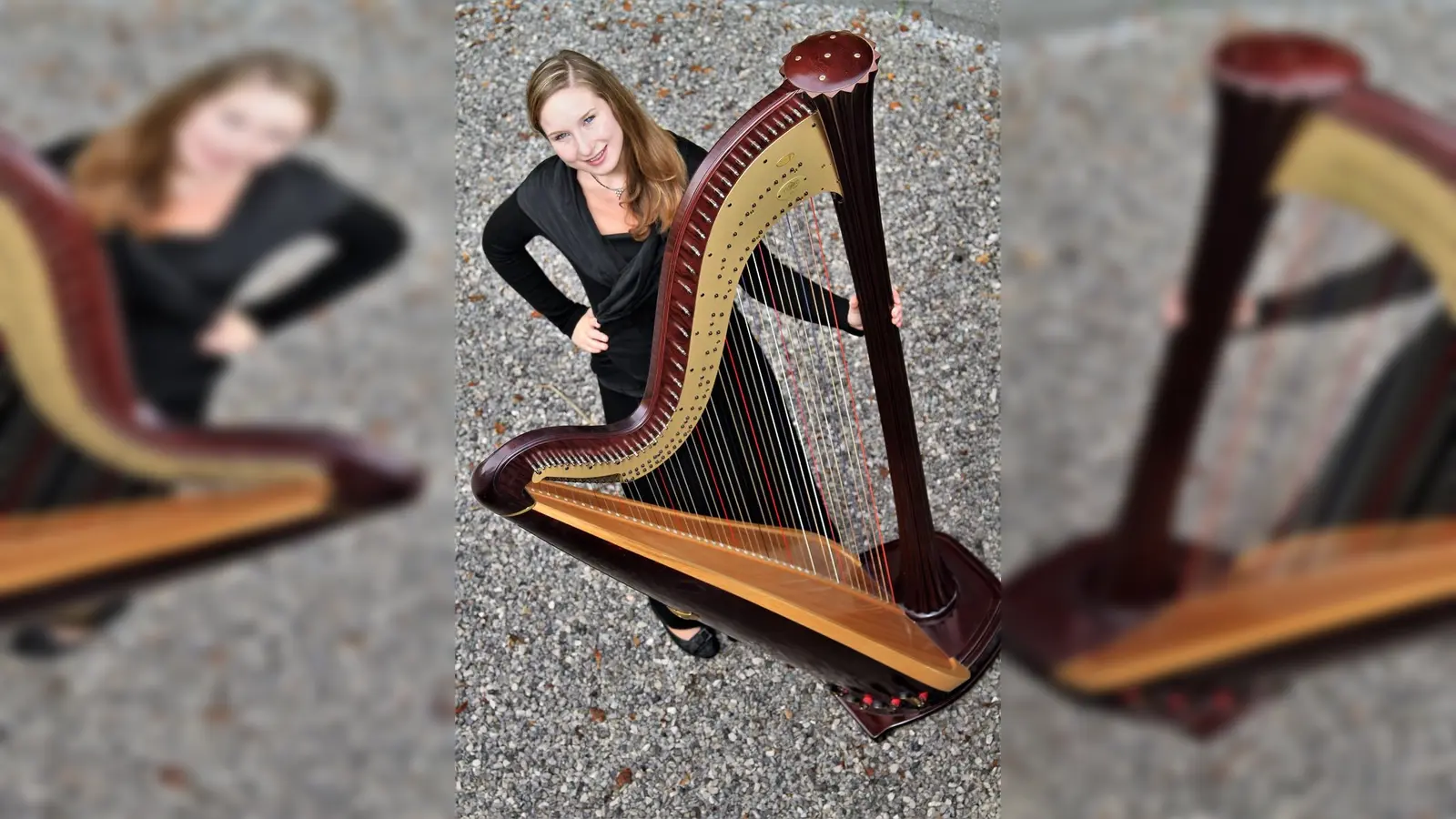 Olivia Neuhauser an der Harfe. (Foto: Olivia Neuhauser)