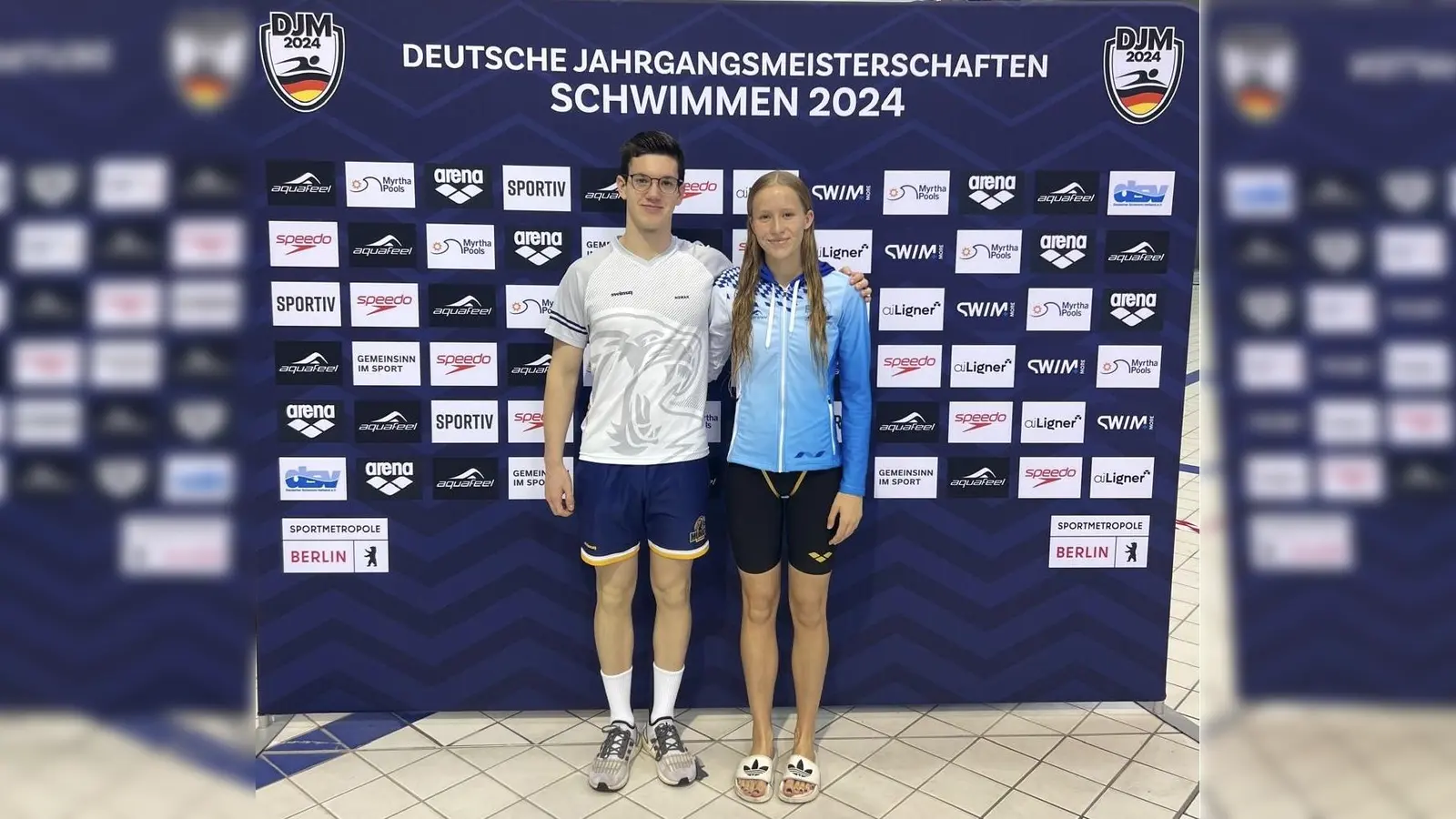 Die Karlsfelder Toptalente Catalina Hasenclever und Louis Nowak sind deutsche Spitze im Schwimmen. (Foto: TSV Eintracht Karlsfeld)