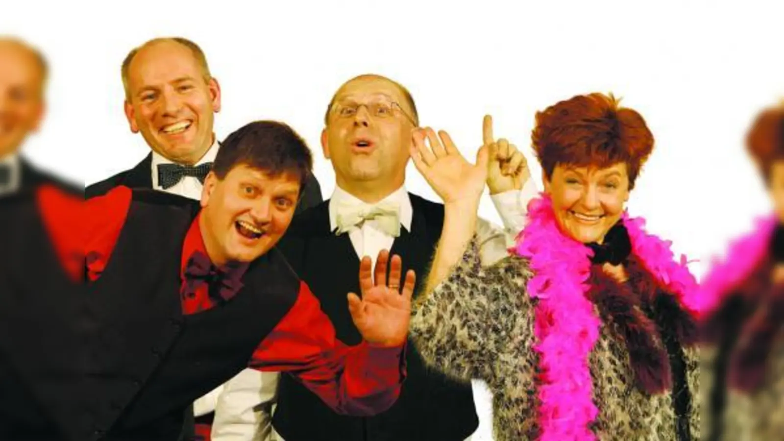 Die Couplet-ArterhaltungsGesellschaft, kurz Couplet-AG: (v.l.) Hans Dettendorfer, Bernhard Gruber, Jürgen Kirner und Anna M. Spies. (Foto: Veranstalter)