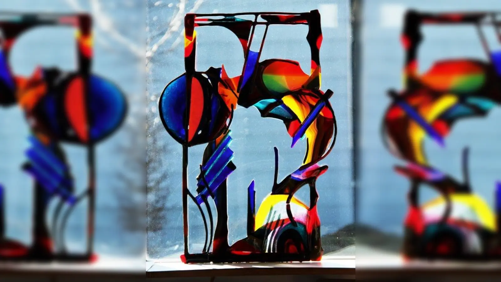 Glaskunst von Knut Liese kann man in der Riemerlinger Carl-Steinmeir-Mittelschule ab dem 9. März bewundern. (Foto: Knut Liese)