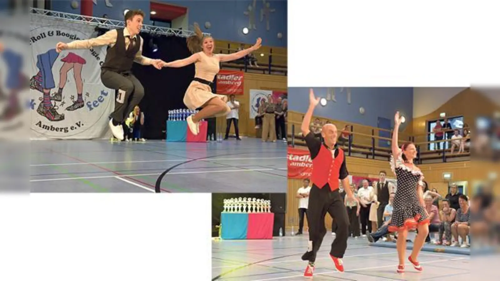 Cornelia Versteegen und Stephan Eichhorn durften für ihre Leistung ebenfalls ganz oben aufs Treppchen. Foto rechts: Theresa Sommerkamp und Elian Preuhs überzeugten mit ihrer großartigen Leistung. 	 (Foto: Anna Sommerkamp)