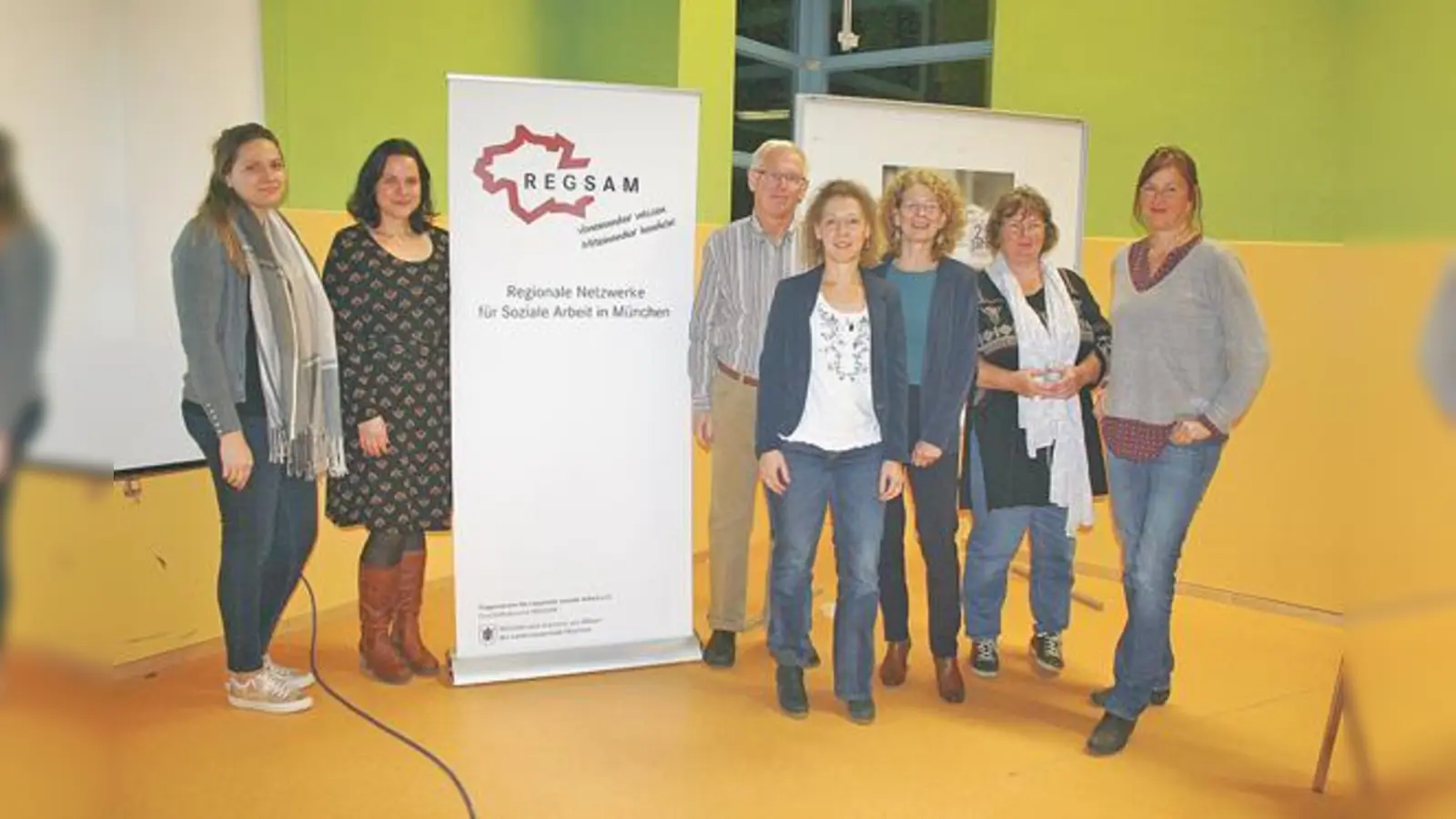 Jessica Baur, Ulrike Stein, Ralf Maushake, Nicole Schmitt, Friederike Goschenhofer, Anne Sonjor und Monika Schneider (v.li.) informierten über den aktuellen Stand.	 (Foto: js)