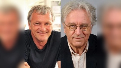 Der Schauspieler Gerd Anthoff (re) liest anlässlich der Oskar Maria Graf Festtage aus dessen Roman&amp;quot;Dorfbandit&amp;quot;. Musikalisch begleitet wird er von Josef Brustmann. (Foto: Gemeinde Berg)