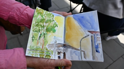 Beim Wettbewerb für Stadtbildpflege wurde das Sudetendeutsche Museum prämiert. Am Internationalen Museumstag trifft die Architektur auf eine kreative Begegnung mit den Urban Sketchers. (Foto: Urban Sketchers Munich)