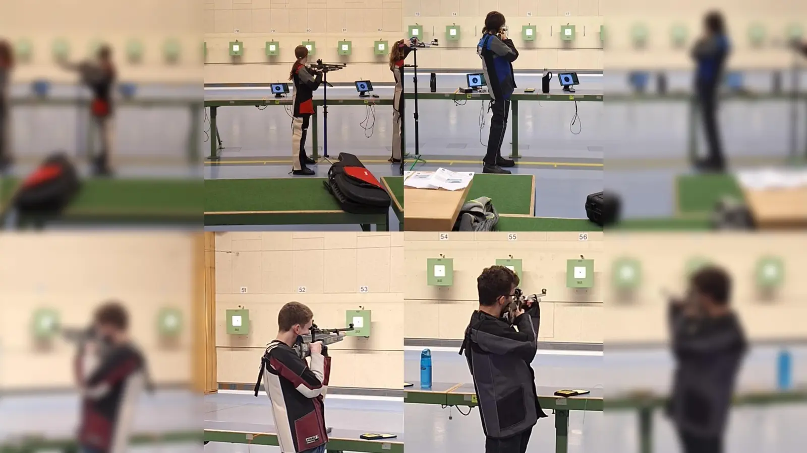 Die erfolgreichen Schützen der SG Frohsinn: oben von links:&nbsp;Caroline Sleath, Sebastian Kurz und unten von links: Noah Pöttinger und Fabian Fischer. (Foto: Schokolinski)