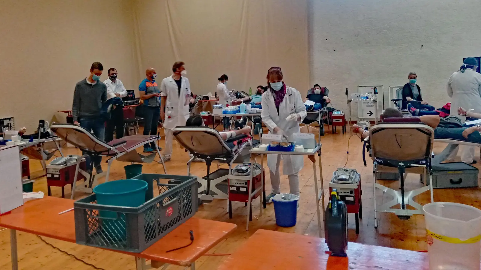 176 Beutel gespendeten Blutes wurden generiert, so viele wie noch nie zuvor in Isen.  (Foto: Peter Cronauer)