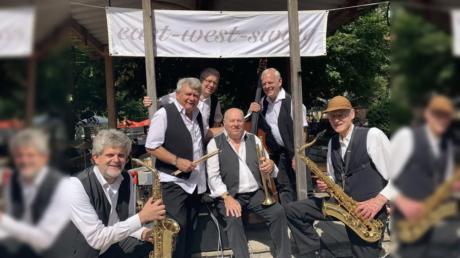 East West Swing sorgt im Kulturhaus Neuperlach für beste Laune und bietet Gelegenheit, mal wieder das Tanzbein zu schwingen. (Foto: East-West-Swing-Sextett)