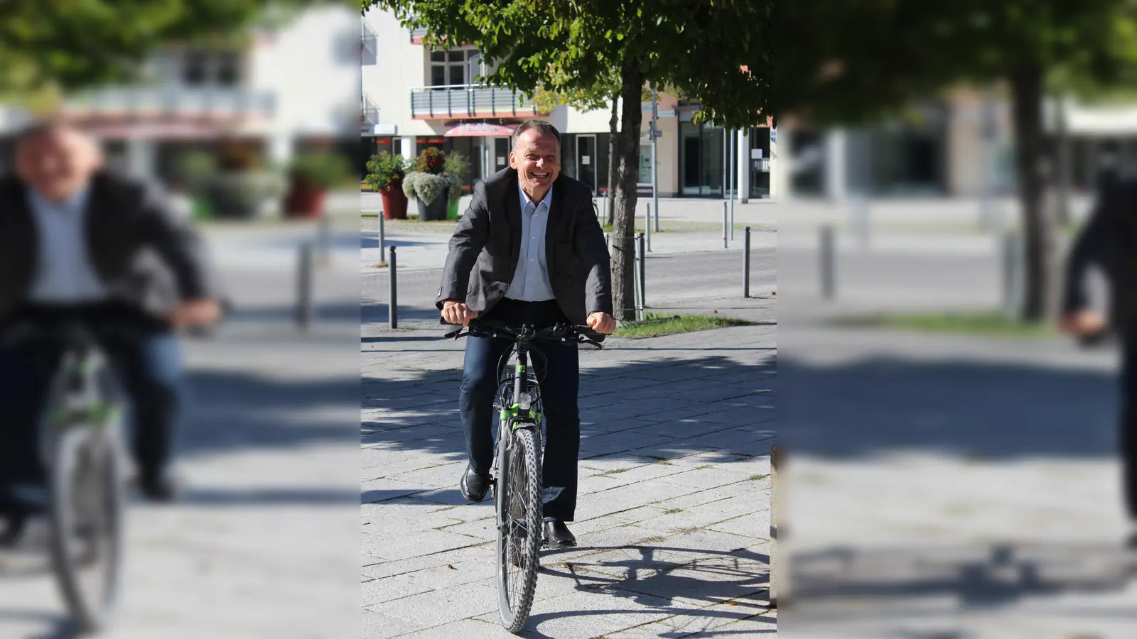 Per Rad zur geht es mit dem Bürgermeister zur Neufahrner Spange. (Foto: VA)