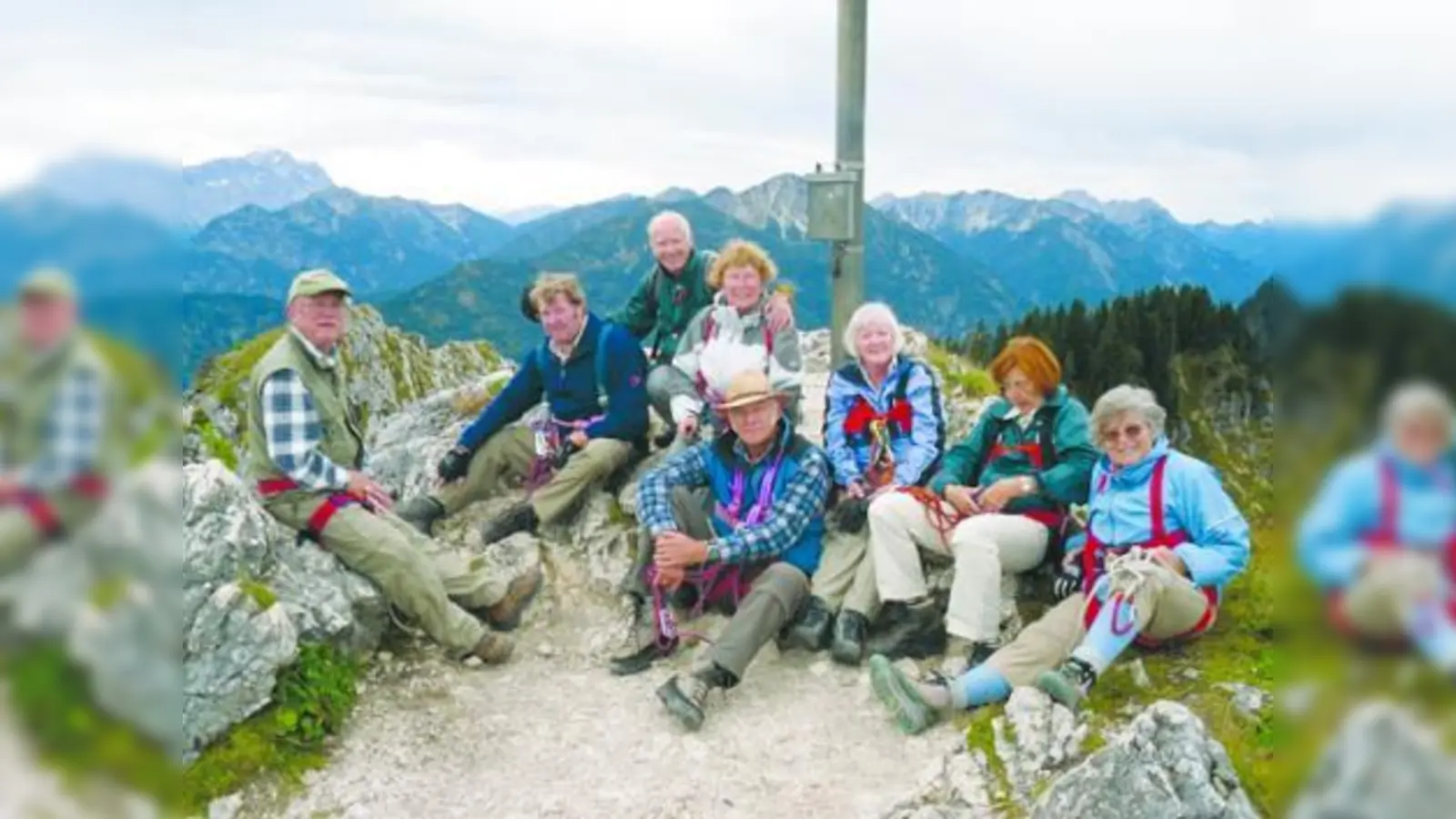 Tourengruppe der Ski- und Bergsportabteilung des TSV Eintracht Karlsfeld bezwangen das Ettaler Manndl. (Foto: pi)