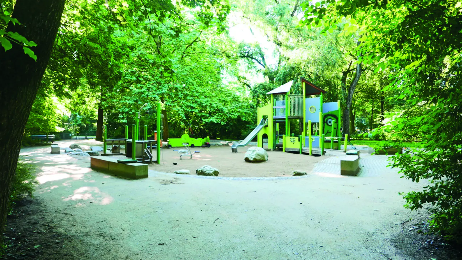 Der Spielplatz im Valleypark lädt zu jeder Jahreszeit zum Spielen ein. (Foto: lsc)